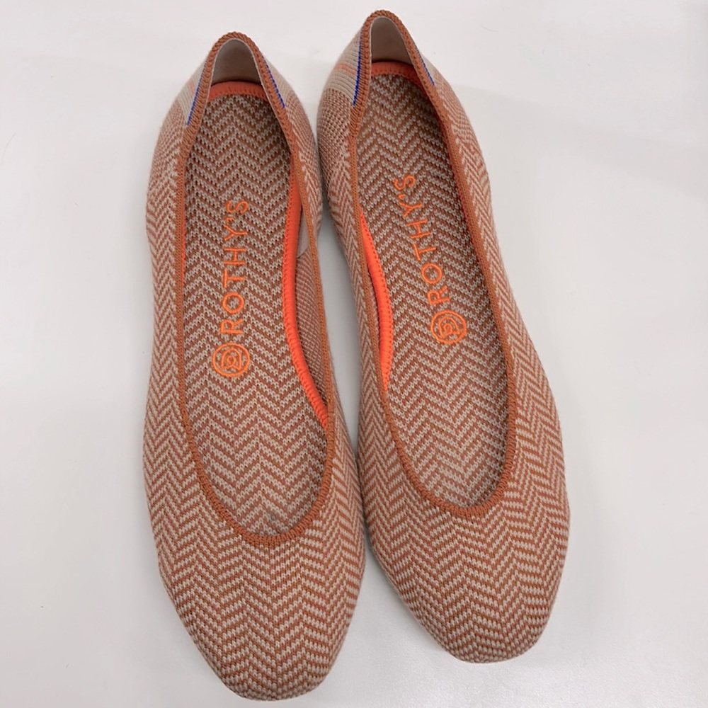 Rothy’s Camel Herring Ballet Flats 8.5 Merino Wool Retired